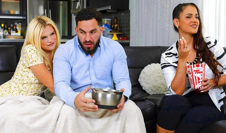 Demi-frère et sœur lèchent et baisent à loisir