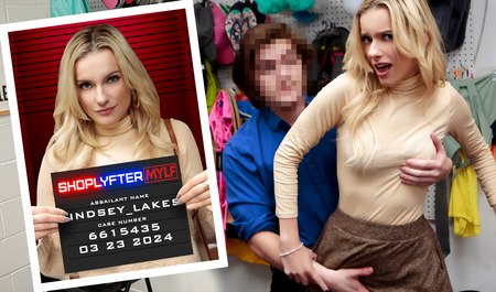 La femme du prêtre expie son péché en baisant l'agent de sécurité après avoir été retenue à la caisse