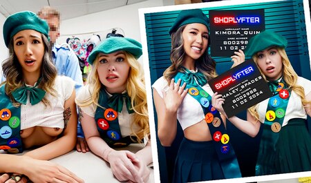 J'ai attrapé des éclaireuses à la caisse et je leur ai fait un sexe en groupe avec exposition...